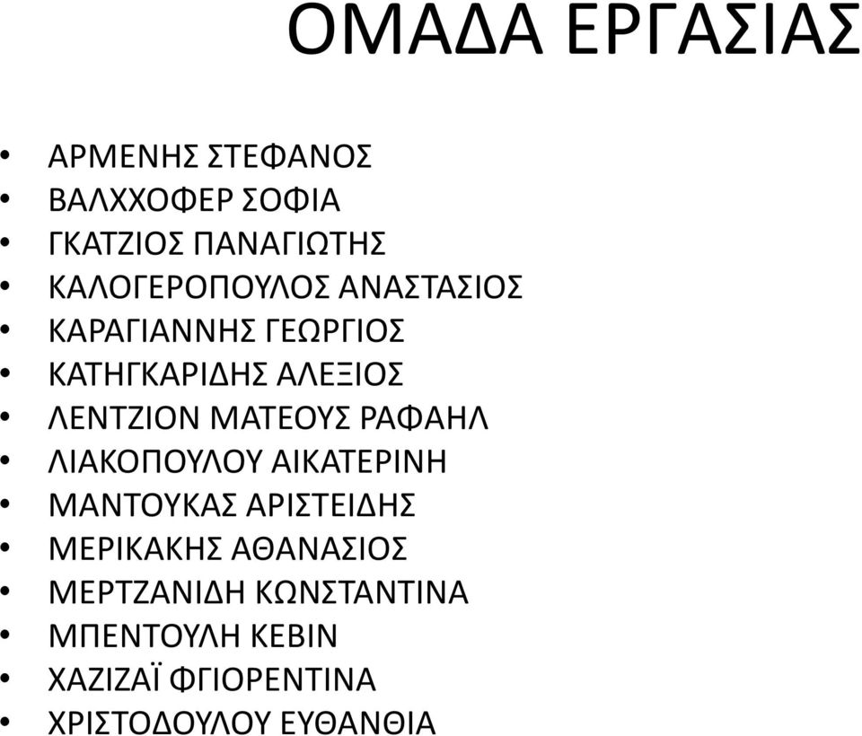 ΡΑΦΑΗΛ ΛΙΑΚΟΠΟΥΛΟΥ ΑΙΚΑΤΕΡΙΝΗ ΜΑΝΤΟΥΚΑΣ ΑΡΙΣΤΕΙΔΗΣ ΜΕΡΙΚΑΚΗΣ ΑΘΑΝΑΣΙΟΣ