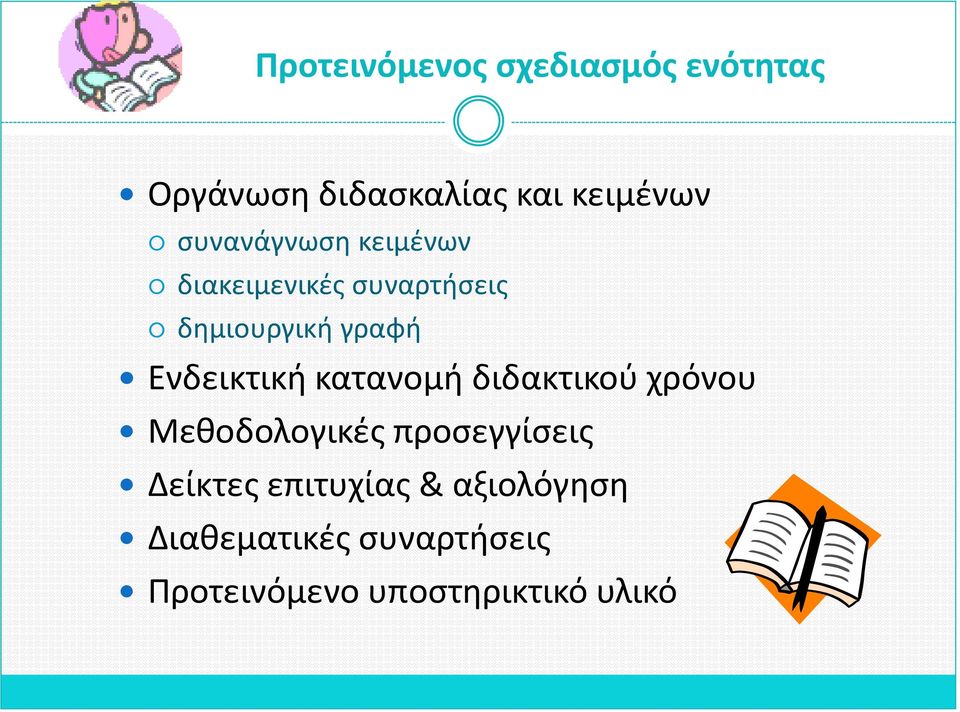 Ενδεικτικι κατανομι διδακτικοφ χρόνου Μεκοδολογικζσ προςεγγίςεισ