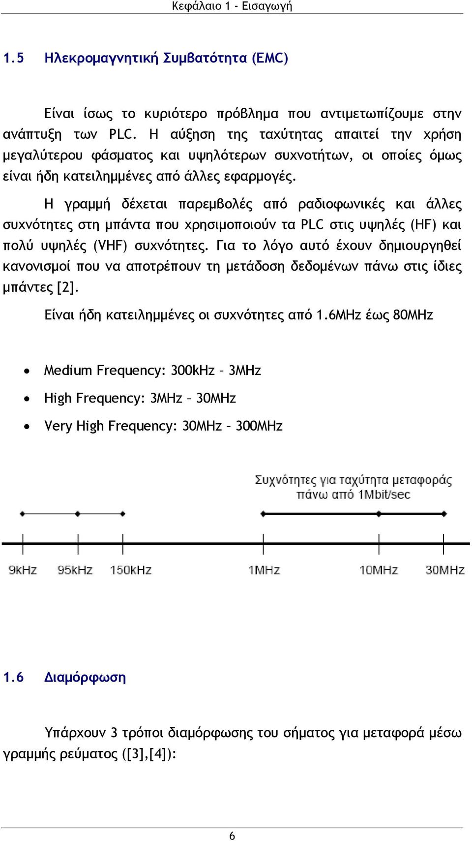 Η γραμμή δέχεται παρεμβολές από ραδιοφωνικές και άλλες συχνότητες στη μπάντα που χρησιμοποιούν τα PLC στις υψηλές (ΗF) και πολύ υψηλές (VHF) συχνότητες.