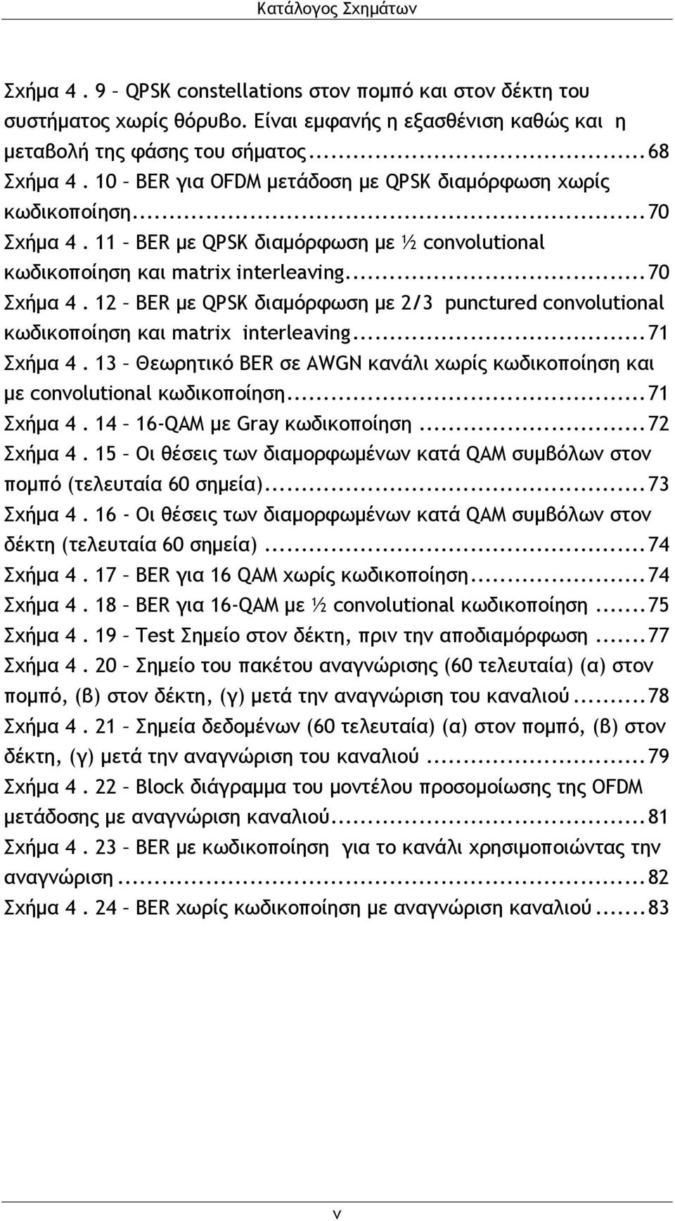 ..71 Σχήμα 4. 13 Θεωρητικό BER σε AWGN κανάλι χωρίς κωδικοποίηση και με convolutional κωδικοποίηση...71 Σχήμα 4. 14 16-QAM με Gray κωδικοποίηση...72 Σχήμα 4.