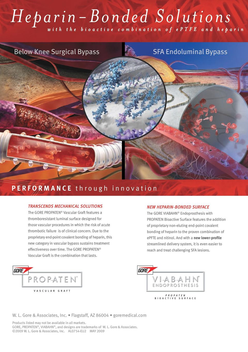 Due to the proprietary end-point covalent bonding of heparin, this new category in vascular bypass sustains treatment effectiveness over time.