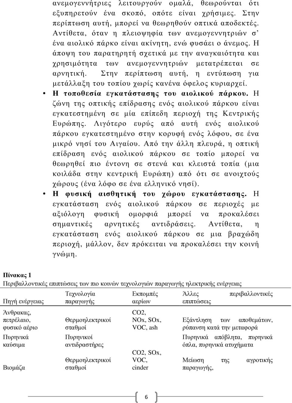 Η άποψη του παρατηρητή σχετικά µε την αναγκαιότητα και χρησιµότητα των ανεµογεννητριών µετατρέπεται σε αρνητική. Στην περίπτωση αυτή, η εντύπωση για µετάλλαξη του τοπίου χωρίς κανένα όφελος κυριαρχεί.