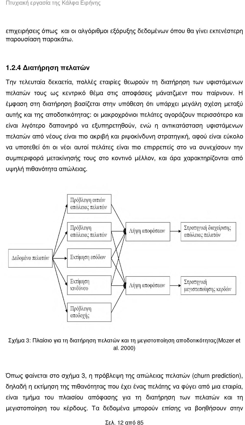 Η έμφαση στη διατήρηση βασίζεται στην υπόθεση ότι υπάρχει μεγάλη σχέση μεταξύ αυτής και της αποδοτικότητας: οι μακροχρόνιοι πελάτες αγοράζουν περισσότερο και είναι λιγότερο δαπανηρό να εξυπηρετηθούν,