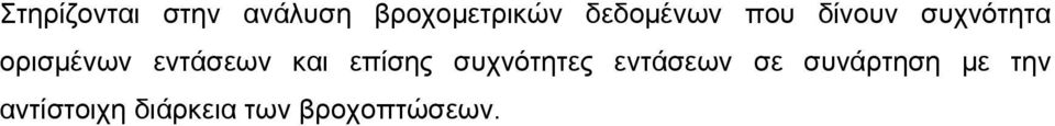 εντάσεων και επίσης συχνότητες εντάσεων σε