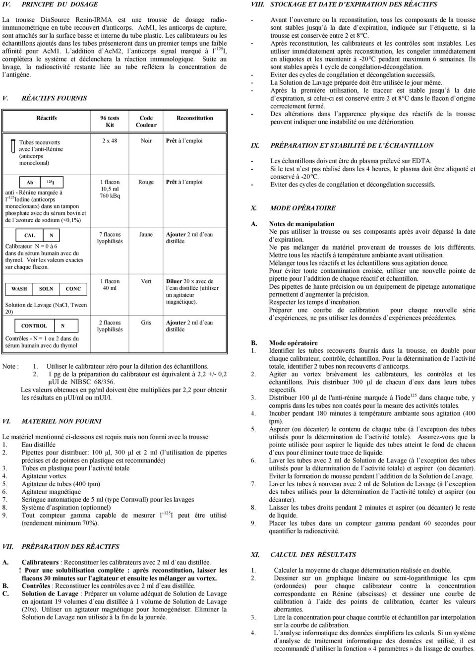 Les calibrateurs ou les échantillons ajoutés dans les tubes présenteront dans un premier temps une faible affinité pour AcM1.