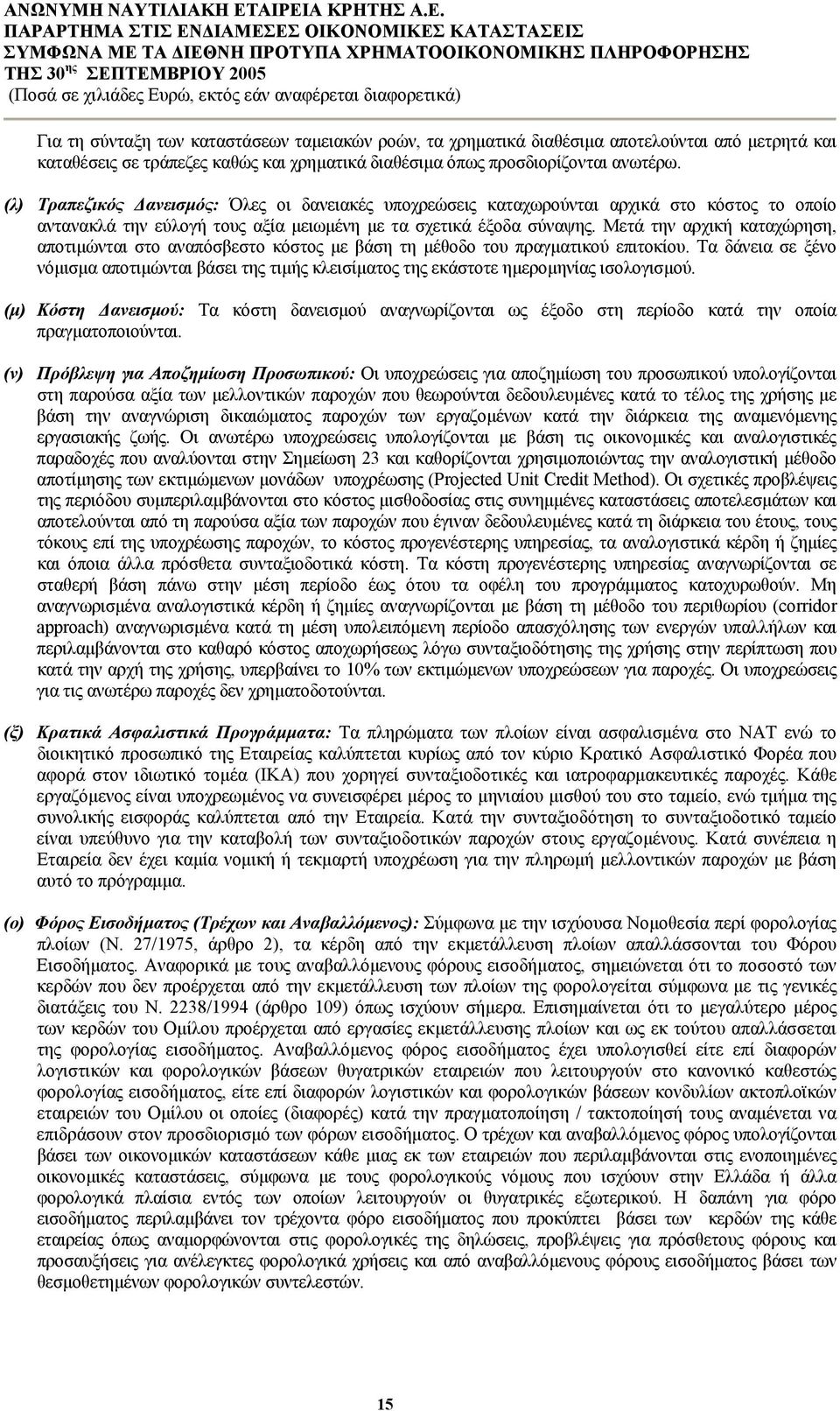 Μετά την αρχική καταχώρηση, αποτιµώνται στο αναπόσβεστο κόστος µε βάση τη µέθοδο του πραγµατικού επιτοκίου.