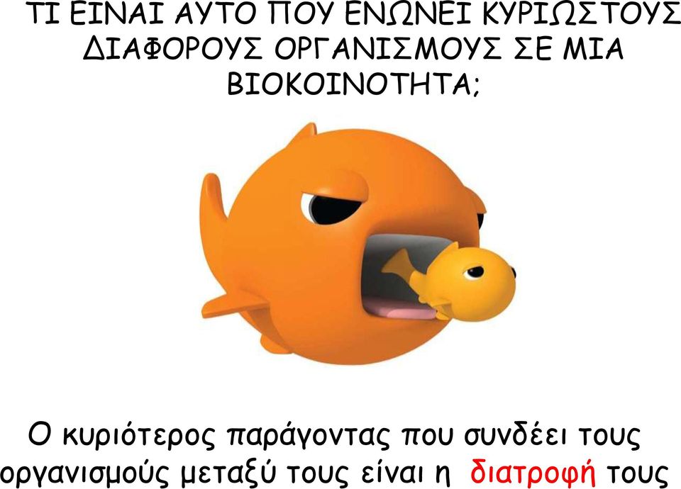 ΒΙΟΚΟΙΝΟΤΗΤΑ; Ο κυριότερος παράγοντας που