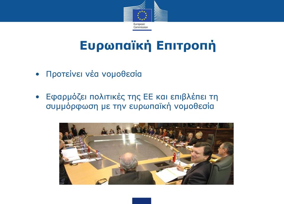 πολιτικές της ΕΕ και επιβλέπει