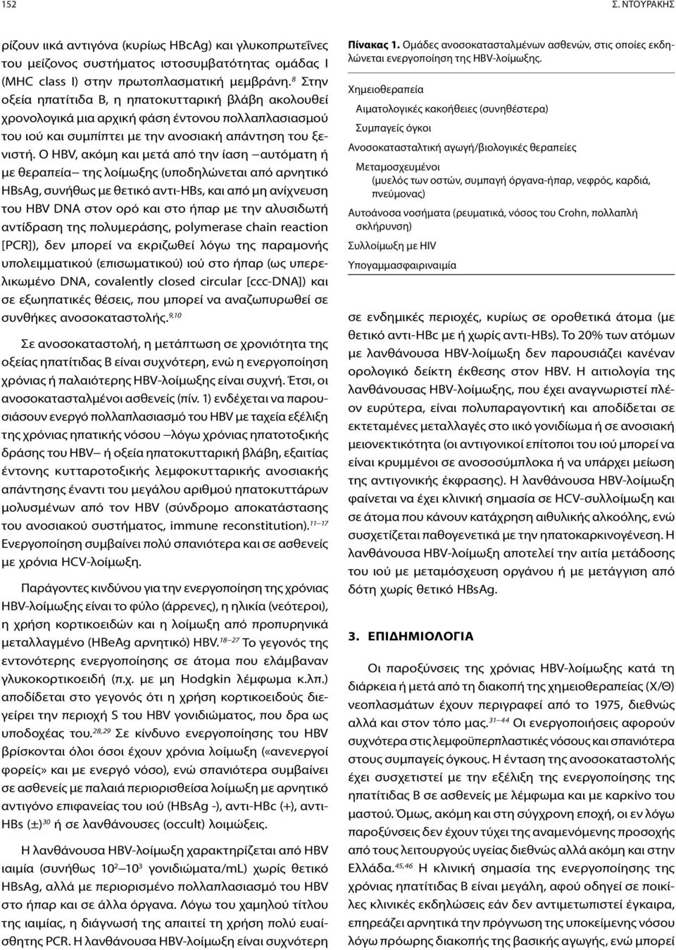 Ο HBV, ακόμη και μετά από την ίαση αυτόματη ή με θεραπεία της λοίμωξης (υποδηλώνεται από αρνητικό HBsAg, συνήθως με θετικό αντι-hbs, και από μη ανίχνευση του HBV DNA στον ορό και στο ήπαρ με την