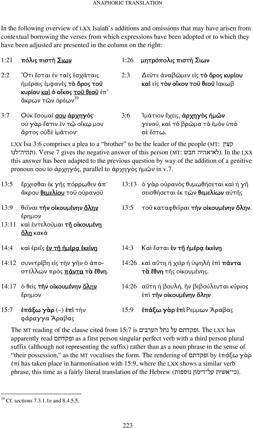 τὸ ὄρος τοῦ καὶ εἰς τὸν οἶκον ο τοῦ θεοῦ Ιακωβ κυρίου καὶ ὁ οἶκος τοῦ θεοῦ ἐπ ἄκρων τῶν ὀρέων 39 3:7 Οὐκ ἔσοµαί σου ἀρχηγός ρχηγός 3:6 Ἱµάτιον ἔχεις, ἀρχηγ ρχηγὸς ἡµῶν οὐ γὰρ ἔστιν ἐν τῷ οἴκῳ µου