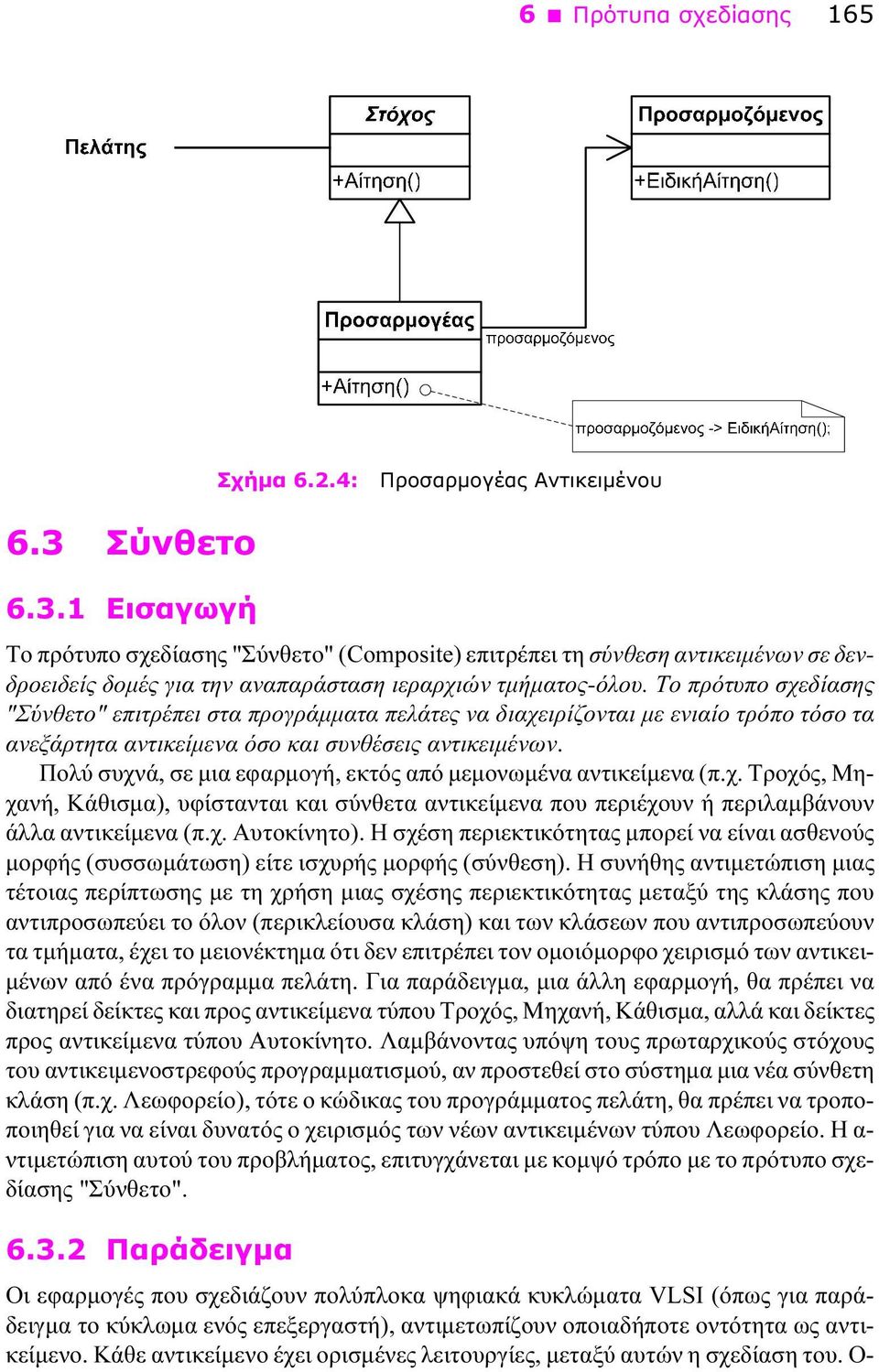 Το πρότυπο σχεδίασης "Σύνθετο" επιτρέπει στα προγράμματα πελάτες να διαχειρίζονται με ενιαίο τρόπο τόσο τα ανεξάρτητα αντικείμενα όσο και συνθέσεις αντικειμένων.