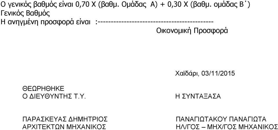 :-------------------------------------------- Οικονομική Προσφορά Χαϊδάρι,