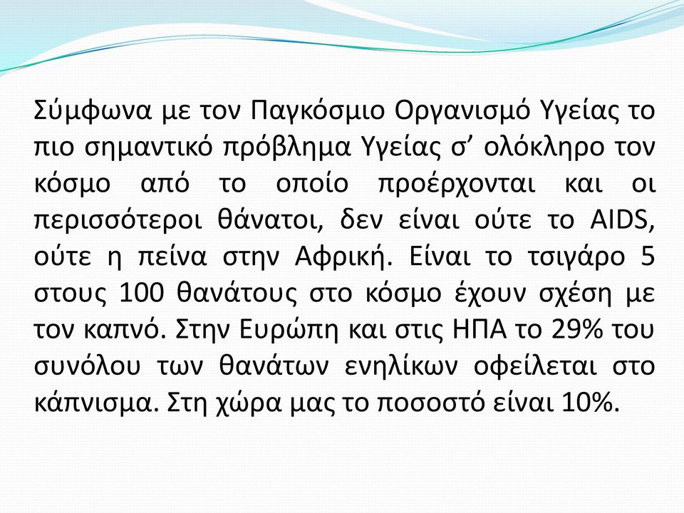 Είναι το τςιγάρο 5 ςτουσ 100 κανάτουσ ςτο κόςμο ζχουν ςχζςθ με τον καπνό.