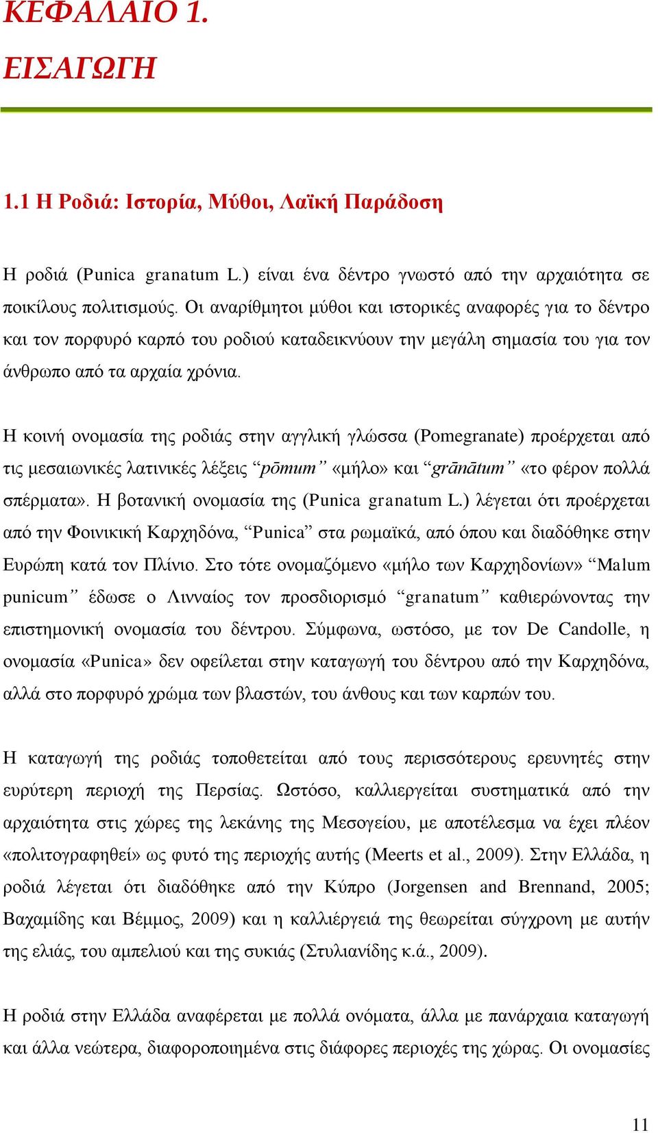 Η κοινή ονομασία της ροδιάς στην αγγλική γλώσσα (Pomegranate) προέρχεται από τις μεσαιωνικές λατινικές λέξεις pōmum «μήλο» και grānātum «το φέρον πολλά σπέρματα».