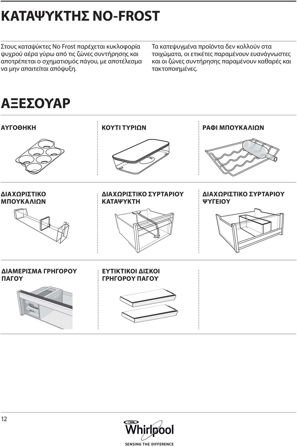 Τα κατεψυγμένα προϊόντα δεν κολλούν στα τοιχώματα, οι ετικέτες παραμένουν ευανάγνωστες και οι ζώνες συντήρησης παραμένουν καθαρές και