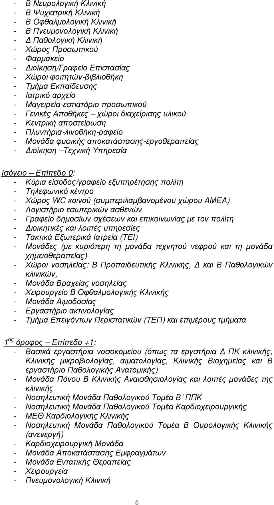 φυσικής αποκατάστασης-εργοθεραπείας - ιοίκηση Τεχνική Υπηρεσία Ισόγειο Επίπεδο 0: - Κύρια είσοδος/γραφείο εξυπηρέτησης πολίτη - Τηλεφωνικό κέντρο - Χώρος WC κοινού (συµπεριλαµβανοµένου χώρου ΑΜΕΑ) -