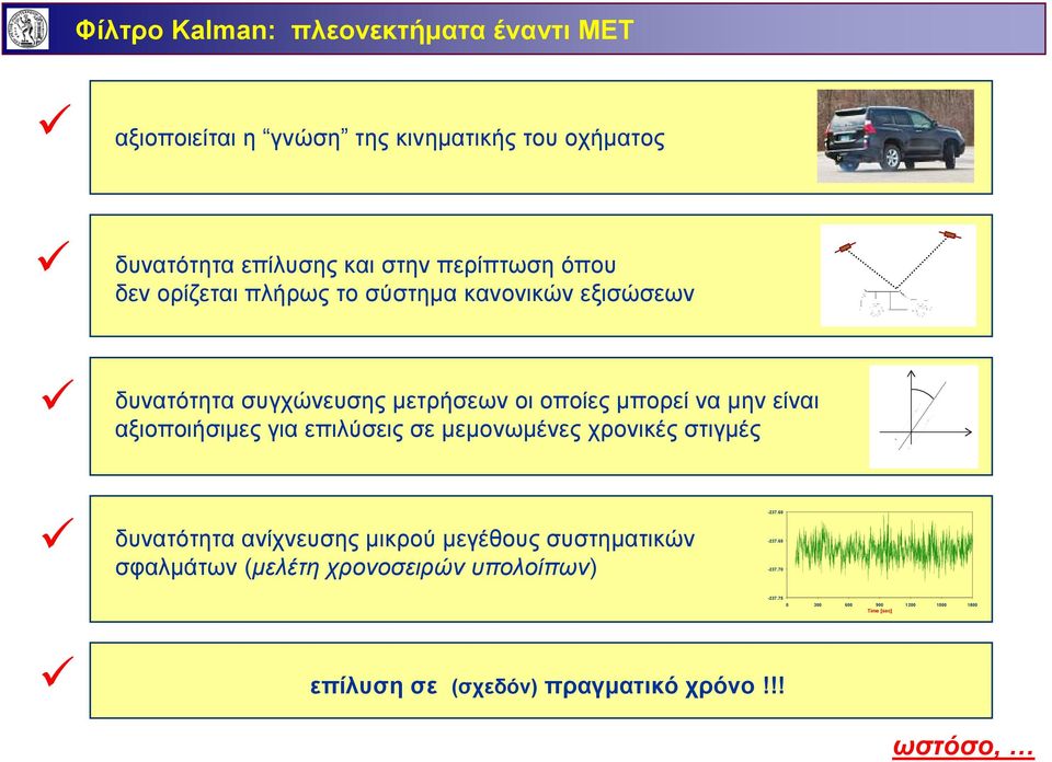 αξιοποιήσιμες για επιλύσεις σε μεμονωμένες χρονικές στιγμές δυνατότητα ανίχνευσης μικρού μεγέθους συστηματικών σφαλμάτων (μελέτη