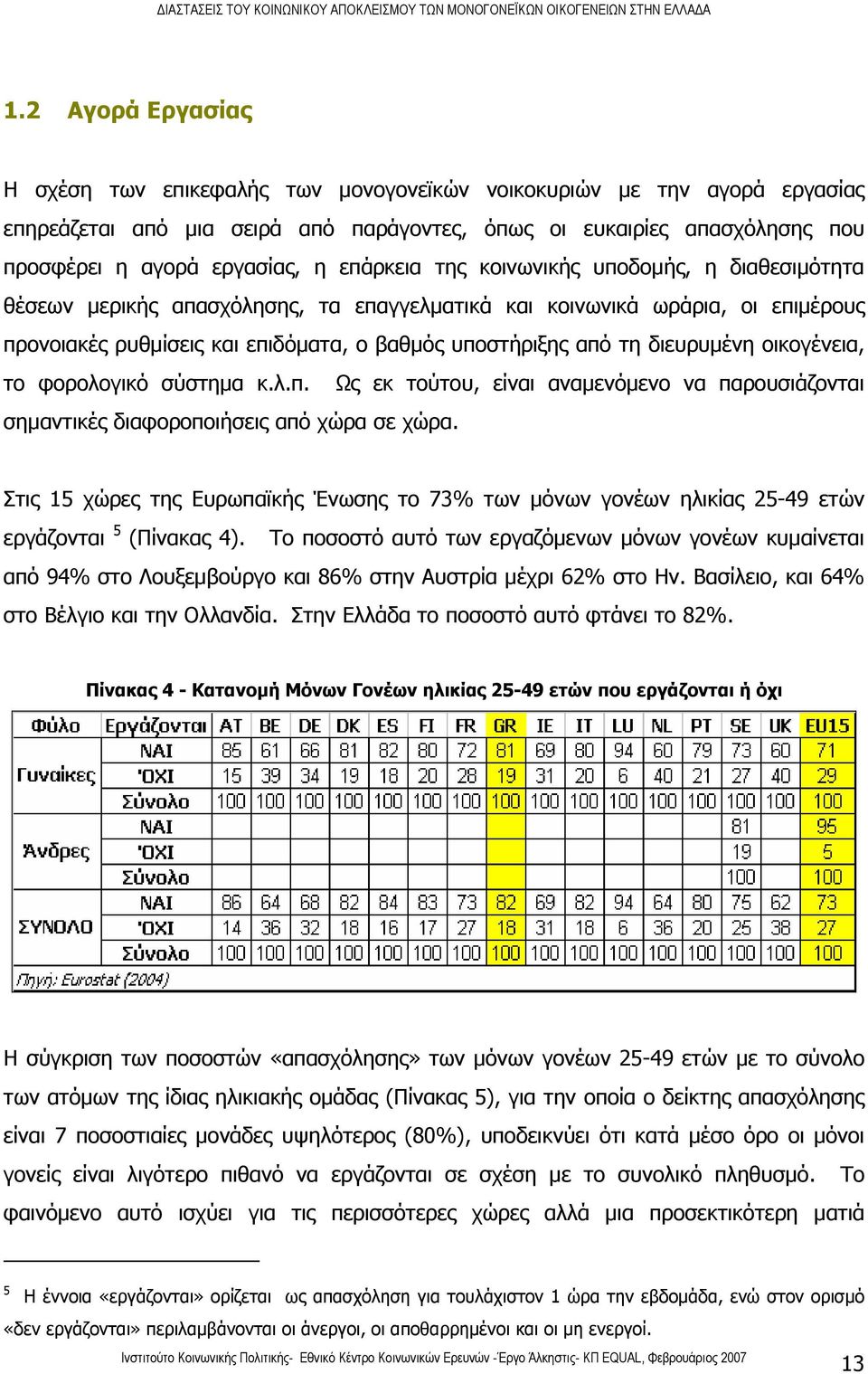 διευρυμένη οικογένεια, το φορολογικό σύστημα κ.λ.π. Ως εκ τούτου, είναι αναμενόμενο να παρουσιάζονται σημαντικές διαφοροποιήσεις από χώρα σε χώρα.