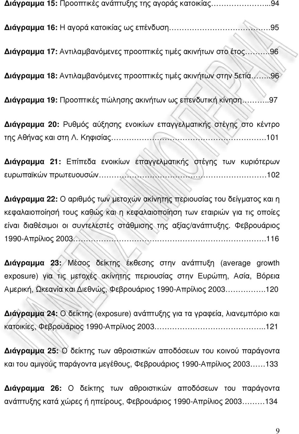 .97 ιάγραµµα 20: Ρυθµός αύξησης ενοικίων επαγγελµατικής στέγης στο κέντρο της Αθήνας και στη Λ. Κηφισίας.