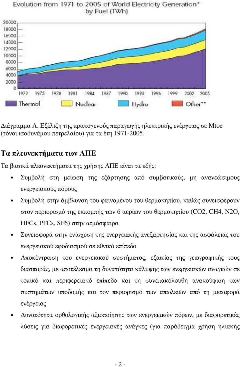 φαινοµένου του θερµοκηπίου, καθώς συνεισφέρουν στον περιορισµό της εκποµπής των 6 αερίων του θερµοκηπίου (CO2, CH4, N2O, HFCs, PFCs, SF6) στην ατµόσφαιρα Συνεισφορά στην ενίσχυση της ενεργειακής