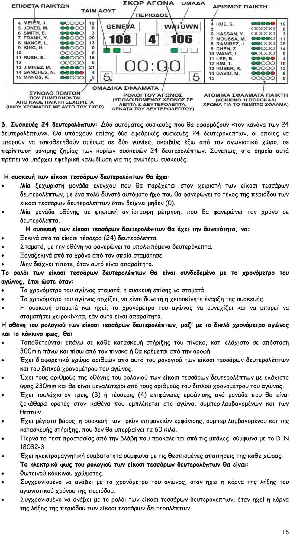 συσκευών 24 δευτερολέπτων. Συνεπώς, στα σημεία αυτά πρέπει να υπάρχει εφεδρική καλωδίωση για τις ανωτέρω συσκευές.