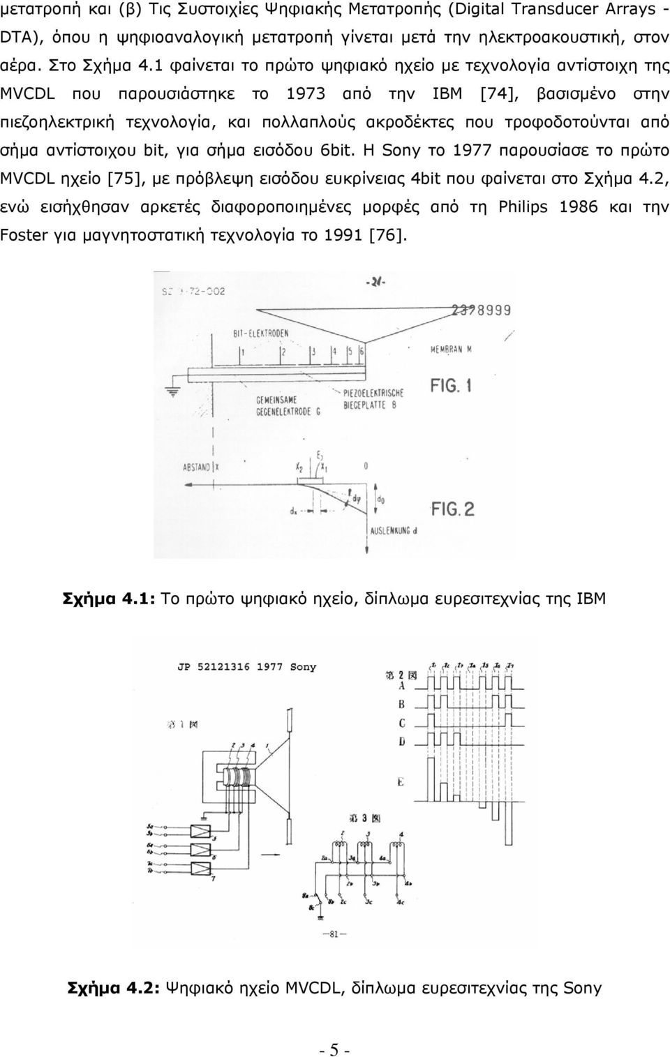 από σήμα αντίστοιχου bit, για σήμα εισόδου 6bit. Η Sony το 1977 παρουσίασε το πρώτο MVCDL ηχείο [75], με πρόβλεψη εισόδου ευκρίνειας 4bit που φαίνεται στο Σχήμα 4.