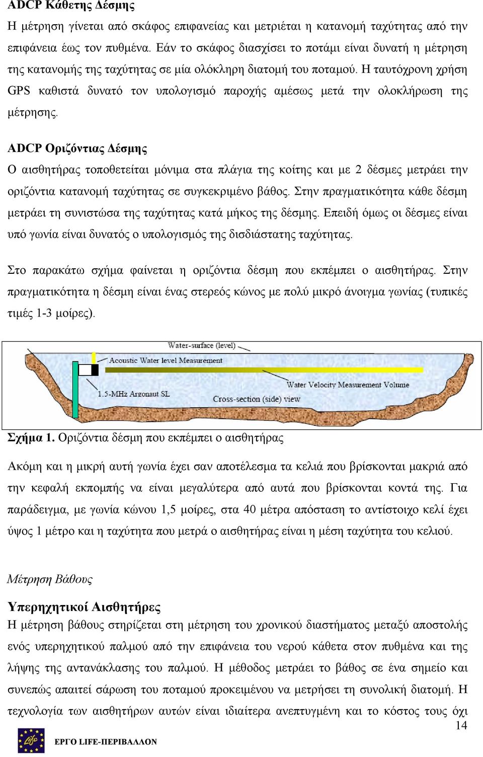 Η ταυτόχρονη χρήση GPS καθιστά δυνατό τον υπολογισμό παροχής αμέσως μετά την ολοκλήρωση της μέτρησης.