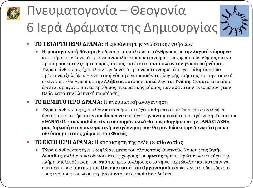 Τώρα ο άνθρωπος έχει πλέον την δυνατότητα να κατανοήσει ότι έχει πάθη τα οποία πρέπει να εξαλείψει.