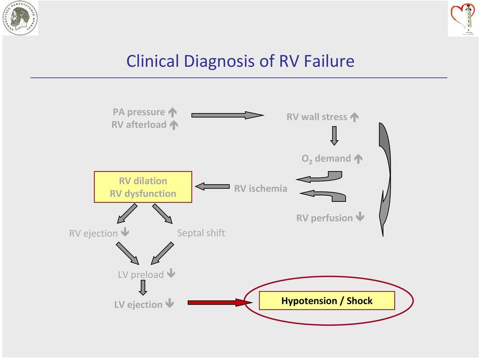 dysfunction RV ischemia RV ejection Septal shift