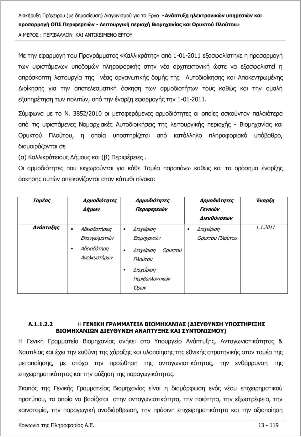 πολιτών, από την έναρξη εφαρμογής την 1-01-2011. Σύμφωνα με το Ν.