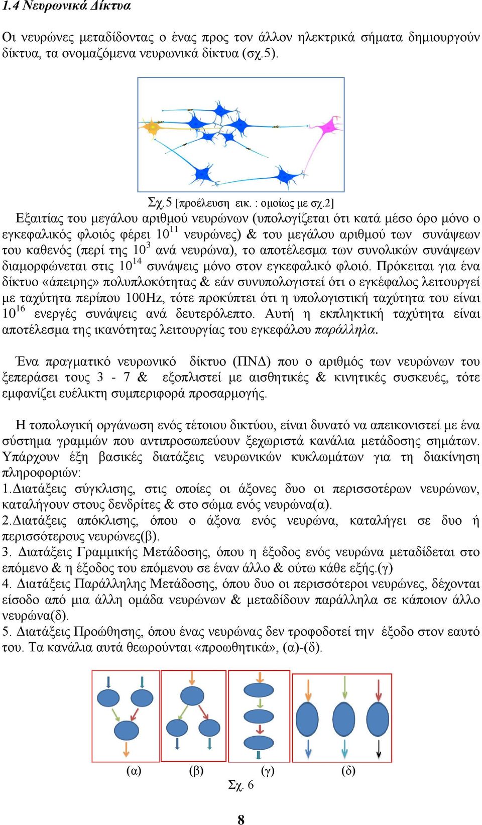 αποτέλεσμα των συνολικών συνάψεων διαμορφώνεται στις 10 14 συνάψεις μόνο στον εγκεφαλικό φλοιό.