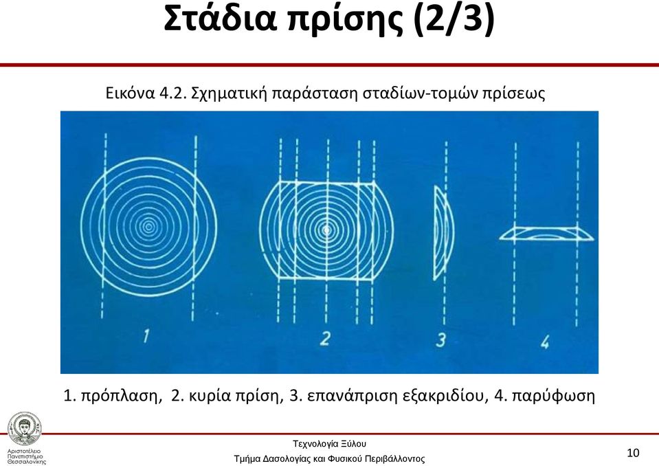 Σχηματική παράσταση σταδίων-τομών