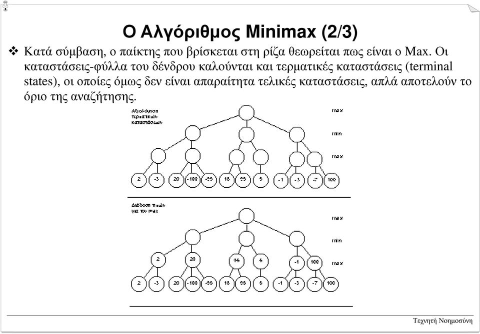 Max. Οι καταστάσεις-φύλλα του δένδρου καλούνται και τερµατικές