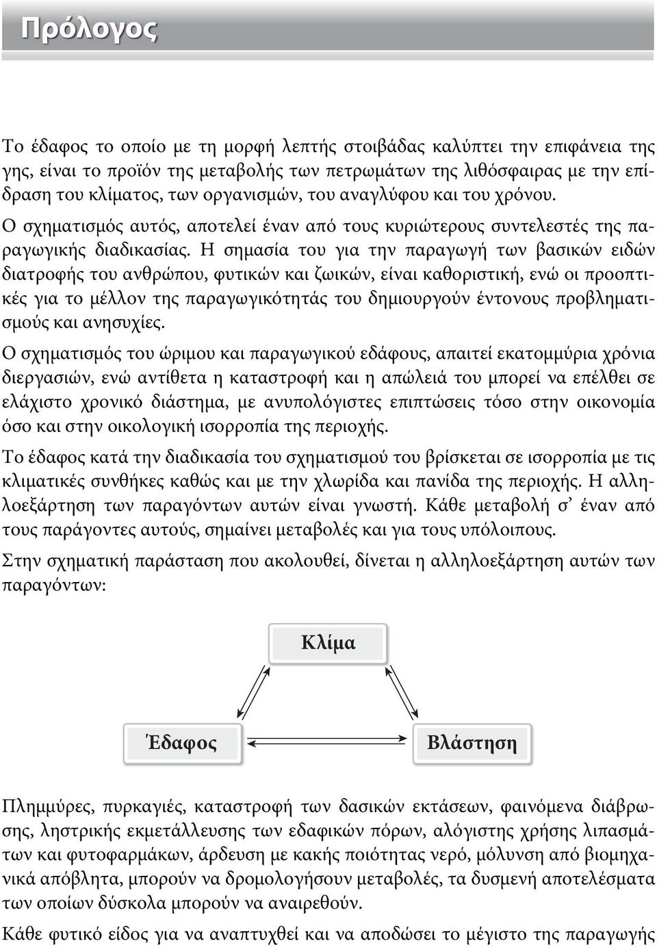 Η σημασία του για την παραγωγή των βασικών ειδών διατροφής του ανθρώπου, φυτικών και ζωικών, είναι καθοριστική, ενώ οι προοπτικές για το μέλλον της παραγωγικότητάς του δημιουργούν έντονους