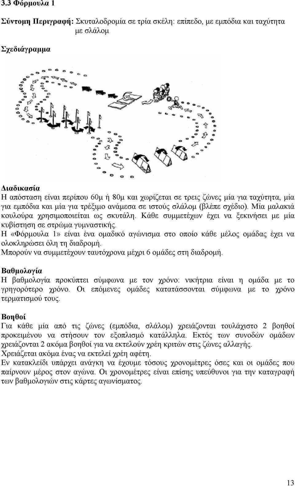 Κάθε συμμετέχων έχει να ξεκινήσει με μία κυβίστηση σε στρώμα γυμναστικής. Η είναι ένα ομαδικό αγώνισμα στο οποίο κάθε μέλος ομάδας έχει να ολοκληρώσει όλη τη διαδρομή.