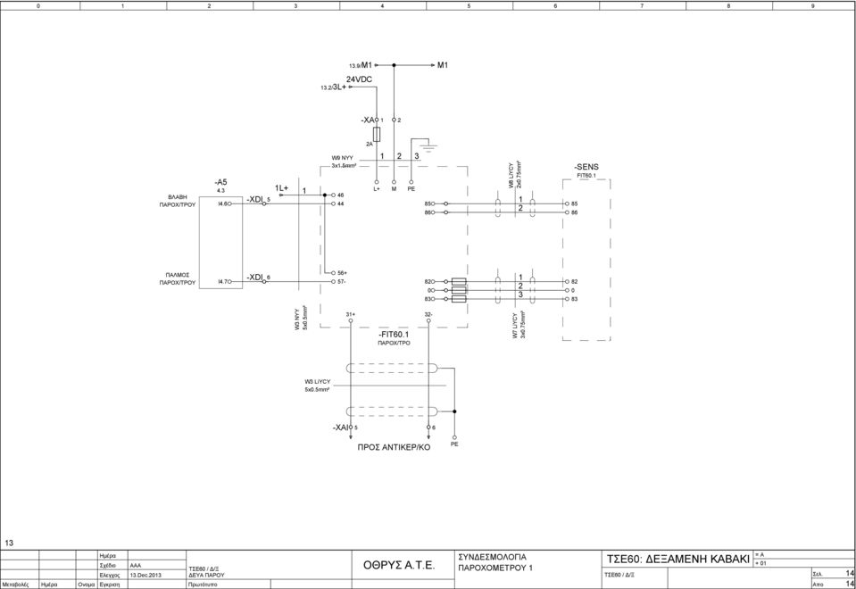 XDI + W N x.mm² + FIT. ΠΑΡΟΧ/ΤΡΟ W LiC x.mm² W LiC x.