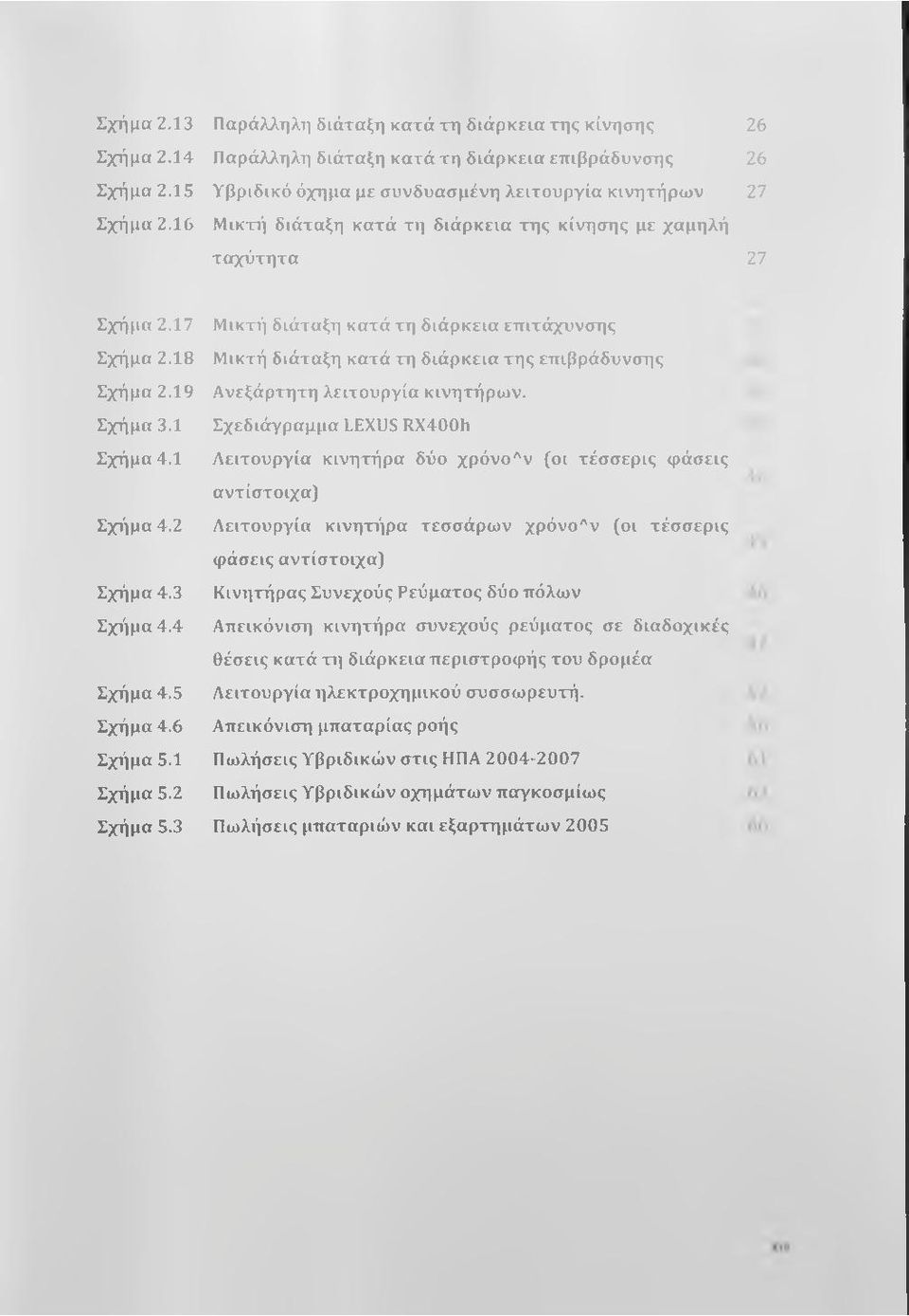 19 Ανεξάρτητη λειτουργία κινητήρων. Σχήμα 3.1 Σχεδιάγραμμα LEXUS RX400H Σχήμα 4.1 Λ ειτουργία κινητήρα δύο χρόνο^'ν (οι τέσ σ ερ ις φ ά σεις α ντίσ τοιχα ) Σχι'ιμα 4.