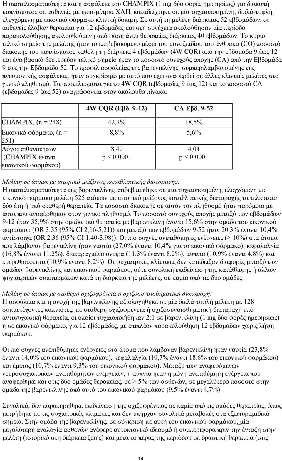 Σε αυτή τη μελέτη διάρκειας 52 εβδομάδων, οι ασθενείς έλαβαν θεραπεία για 12 εβδομάδες και στη συνέχεια ακολούθησαν μία περίοδο παρακολούθησης ακολουθούμενη από φάση άνευ θεραπείας διάρκειας 40