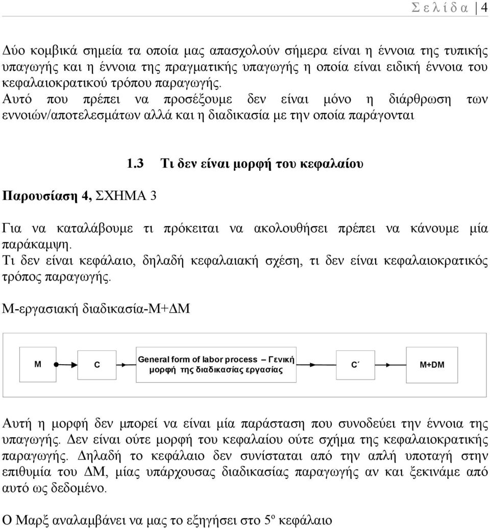 3 Τι δεν είναι μορφή του κεφαλαίου Για να καταλάβουμε τι πρόκειται να ακολουθήσει πρέπει να κάνουμε μία παράκαμψη.