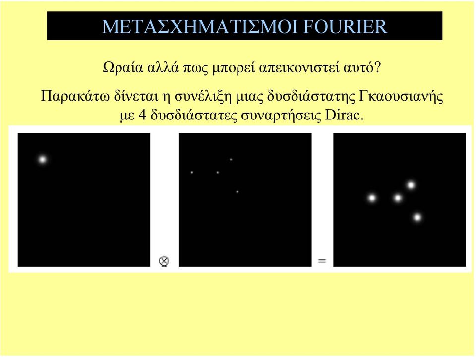 Παρακάτω δίνεται η συνέλιξη µιας