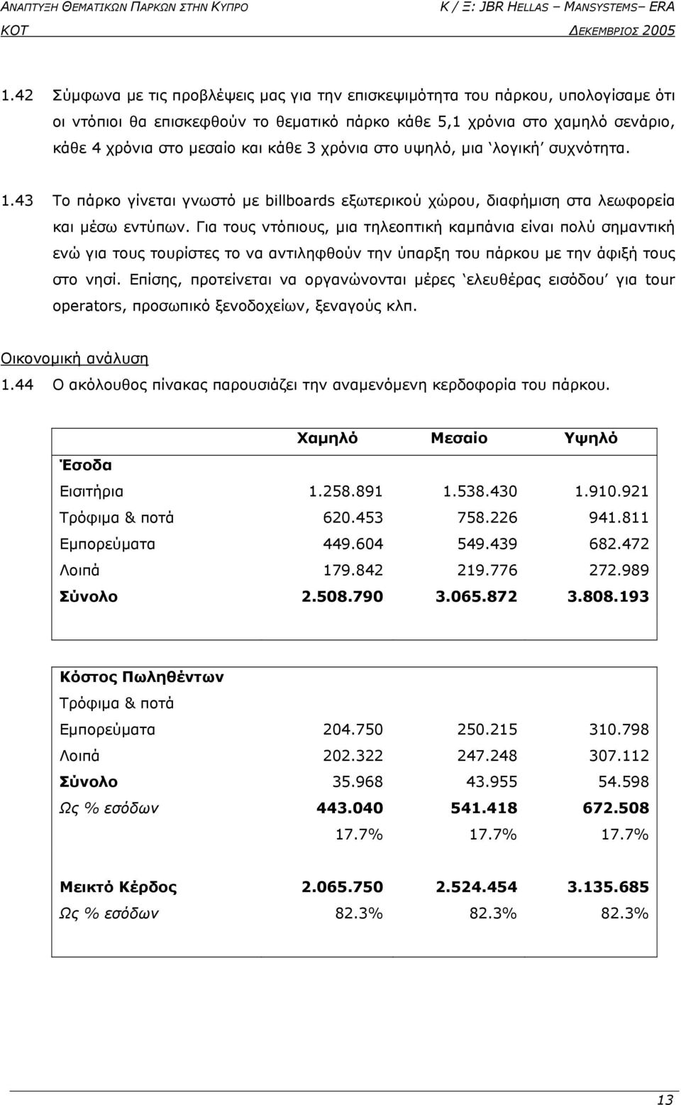 Για τους ντόπιους, µια τηλεοπτική καµπάνια είναι πολύ σηµαντική ενώ για τους τουρίστες το να αντιληφθούν την ύπαρξη του πάρκου µε την άφιξή τους στο νησί.