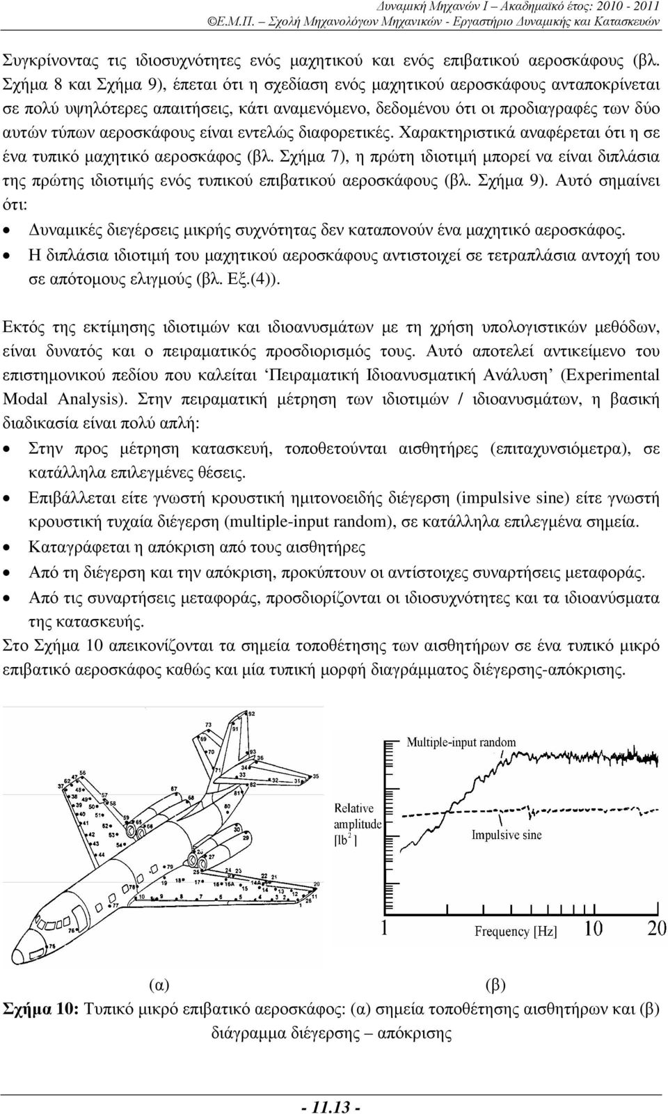 είναι εντελώς διαφορετικές. Χαρακτηριστικά αναφέρεται ότι η σε ένα τυπικό µαχητικό αεροσκάφος (βλ.