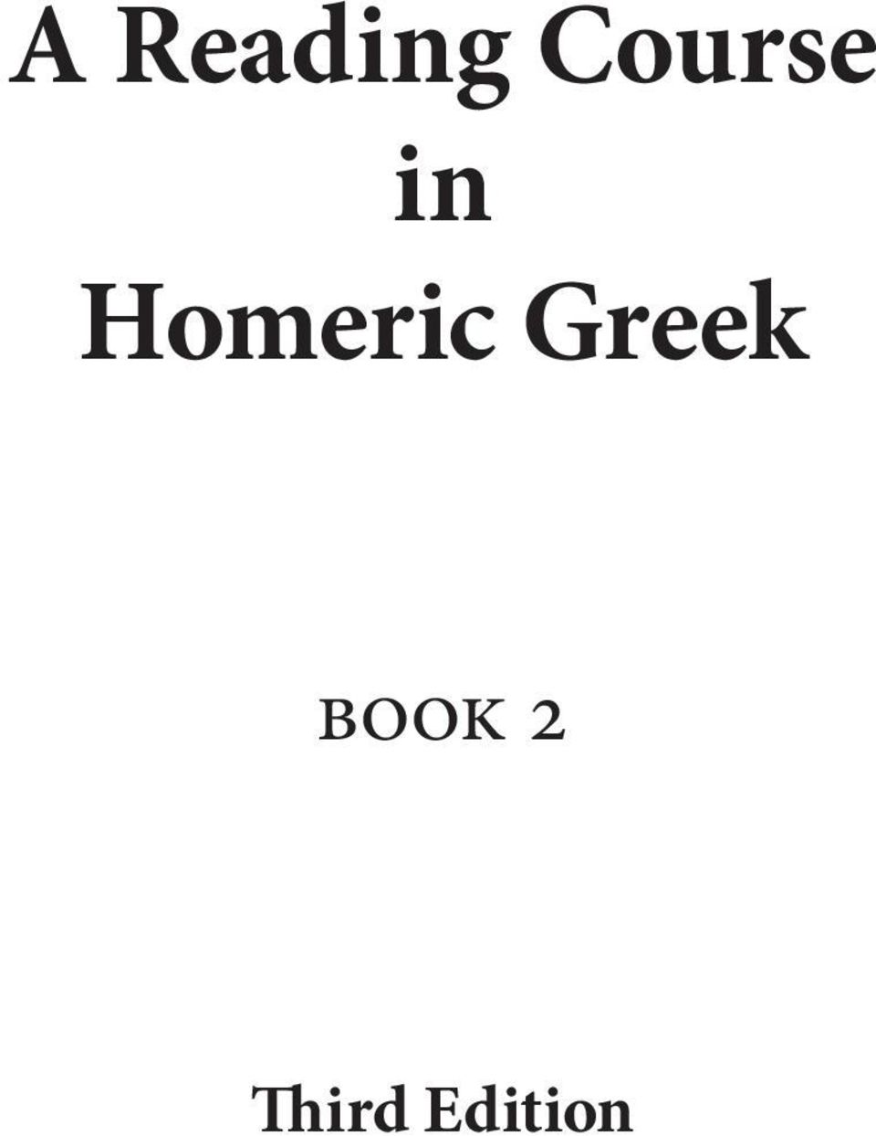 Homeric Greek