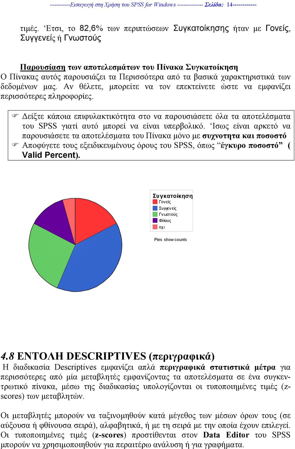 χαρακτηριστικά των δεδοµένων µας. Αν θέλετε, µπορείτε να τον επεκτείνετε ώστε να εµφανίζει περισσότερες πληροφορίες.