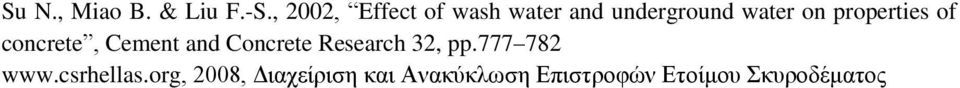 properties of concrete, Cement and Concrete Research 32,