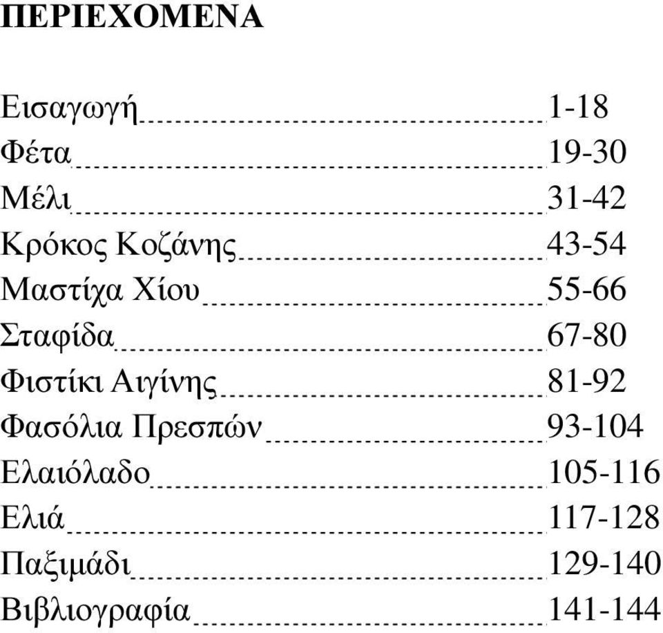 Φιστίκι Αιγίνης 81-92 Φασόλια Πρεσπών 93-104