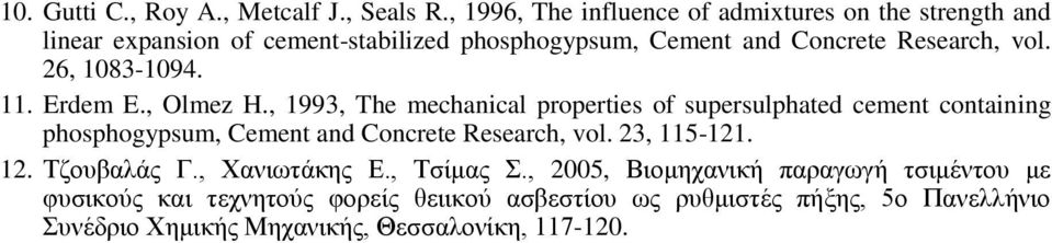 26, 1083-1094. 11. Erdem E., Olmez H.