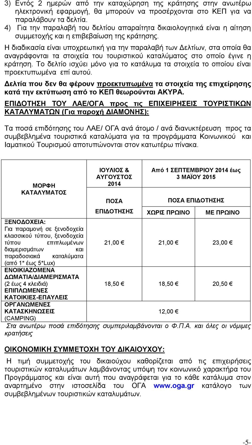 Η δηαδηθαζία είλαη ππνρξεσηηθή γηα ηελ παξαιαβή ησλ Γειηίσλ, ζηα νπνία ζα αλαγξάθνληαη ηα ζηνηρεία ηνπ ηνπξηζηηθνχ θαηαιχκαηνο ζην νπνίν έγηλε ε θξάηεζε.