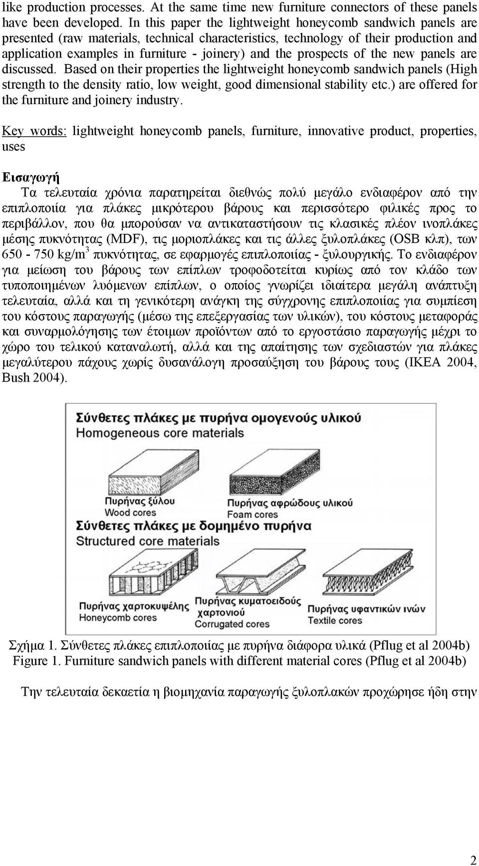 the prospects of the new panels are discussed. Based on their properties the lightweight honeycomb sandwich panels (High strength to the density ratio, low weight, good dimensional stability etc.