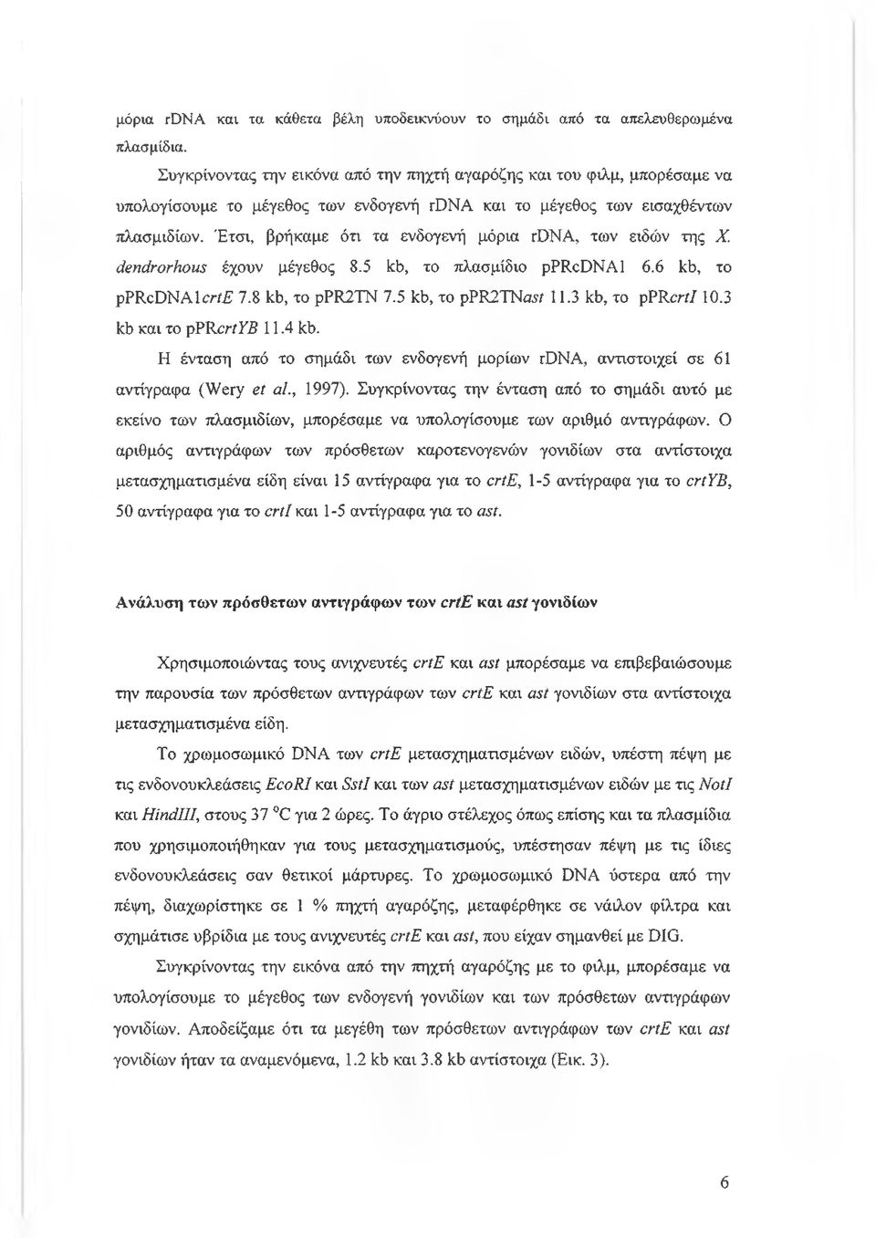 Έτσι, βρήκαμε ότι τα ενδογενή μόρια τϋνα, των ειδών της X άβηάγοτηοιις έχουν μέγεθος 8.5 Μη το πλασμίδιο ρριιοοναι 6.6 Μη το ρριιοοναιιτ/έ 7.8 Μη το ρρι12τν 7.5 Μη το ρρι12τναψ 11.3 Μη το ρρεττί/ 10.